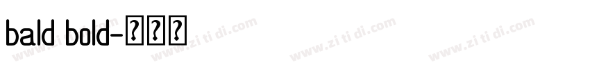 bald bold字体转换